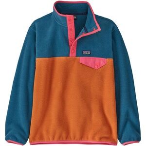 Patagonia Synchilla Blue Orange and Pink Kids Fleece XS